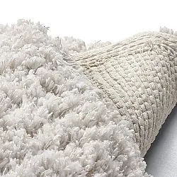 Rund matta - Combarro Solid Cotton Shaggy (creme)