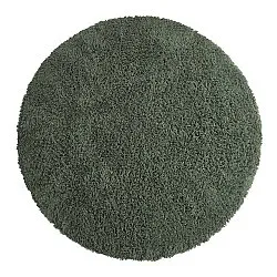 Rund matta - Combarro Solid Cotton Shaggy (grön)