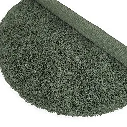 Rund matta - Combarro Solid Cotton Shaggy (grön)