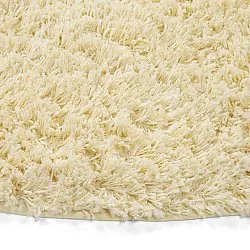 Rund matta - Combarro Solid Cotton Shaggy (ljusgul)