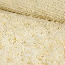 Rund matta - Combarro Solid Cotton Shaggy (ljusgul)
