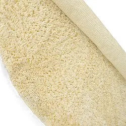 Rund matta - Combarro Solid Cotton Shaggy (ljusgul)