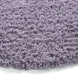 Rund matta - Combarro Solid Cotton Shaggy (ljuslila)