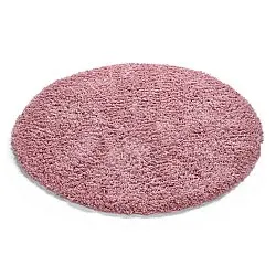 Rund matta - Combarro Solid Cotton Shaggy (ljusrosa)
