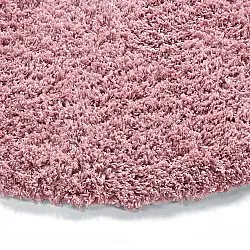 Rund matta - Combarro Solid Cotton Shaggy (ljusrosa)