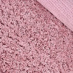 Rund matta - Combarro Solid Cotton Shaggy (ljusrosa)