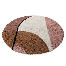 Rund matta - Perast Natural Cotton Shaggy (multi)