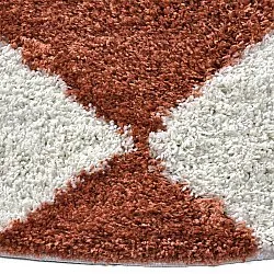 Runda mattor - Albi (vit/orange)