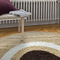 Runda mattor - Alsace (beige/vit/brun)