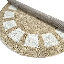 Runda mattor - Asilah (beige/vit)