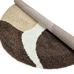 Runda mattor - Chiniot (brun/beige/vit)