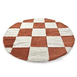 Runda mattor - Gordes (orange/vit)
