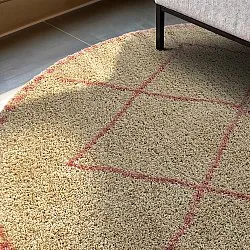 Runda mattor - Tiznit (beige/rosa)