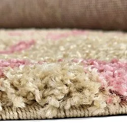 Runda mattor - Tiznit (beige/rosa)