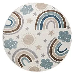 Rund Barnmatta - Rainbow Potpourri (creme/multi)