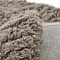 Rund matta - Aliste Wool Shaggy (brun)