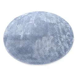 Runda mattor - Aranga Super Soft Fur (stålblå)