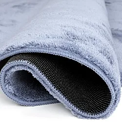 Runda mattor - Aranga Super Soft Fur (stålblå)