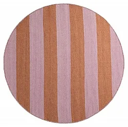 Rund matta - Garine (orange/rosa)