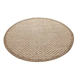 Rund matta - Indoor/Outdoor Donora (brun)