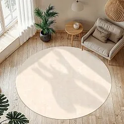 Rund matta - Jodhpur Special Luxury Edition Viskos (ljusbeige)
