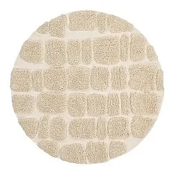Rund matta - Otranto Natural Cotton Shaggy (offwhite)