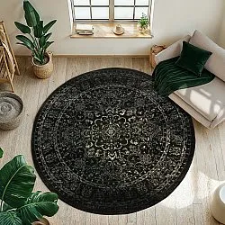 Rund matta - Peking Noble (svart)