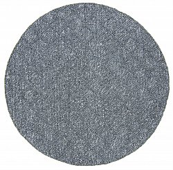 Rund matta - Rut (mörkgrå)