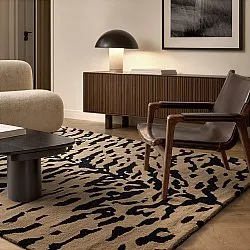 Ryamatta - Zebra Tufted Wool Premium (beige/svart)