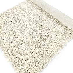 Ryamatta - Fassale Hand Woven Wool Shaggy (vit)