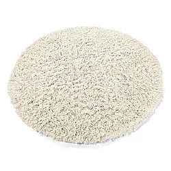 Rund matta - Fassale Hand Woven Wool Shaggy (vit)
