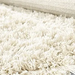 Rund matta - Fassale Hand Woven Wool Shaggy (vit)
