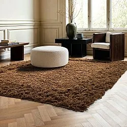 Ryamatta - Melilla Hand Woven Wool Shaggy (brun)