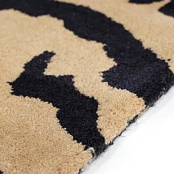 Ryamatta - Zebra Tufted Wool Premium (beige/svart)