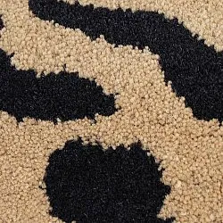 Ryamatta - Zebra Tufted Wool Premium (beige/svart)