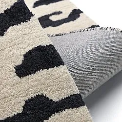 Ryamatta - Zebra Tufted Wool Premium (vit/svart)