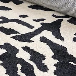Ryamatta - Zebra Tufted Wool Premium (vit/svart)