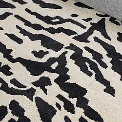 Ryamatta - Zebra Tufted Wool Premium (vit/svart)