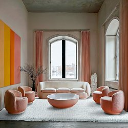 Ryamattor - Aden (ljusblå/vit)