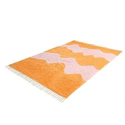 Ryamattor - Amira Natural Cotton Shaggy (orange/rosa)
