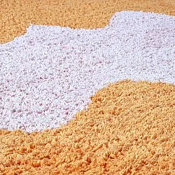 Ryamattor - Amira Natural Cotton Shaggy (orange/rosa)