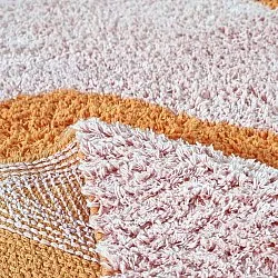 Ryamattor - Amira Natural Cotton Shaggy (orange/rosa)