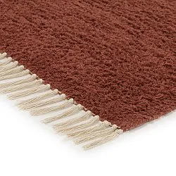 Ryamattor - Amira Natural Cotton Shaggy (röd/beige)