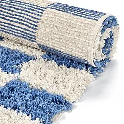 Ryamattor - Atrani Natural Cotton Shaggy (blå)