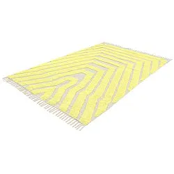 Ryamattor - Callista Natural Cotton Shaggy (gul)
