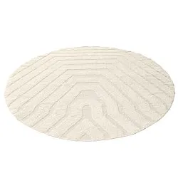 Rund matta - Callista Natural Cotton Shaggy (beige)