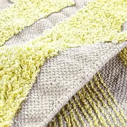 Rund matta - Callista Natural Cotton Shaggy (gul)