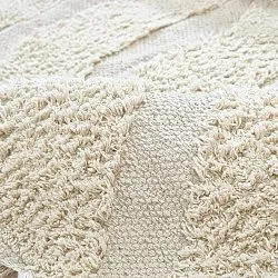Rund matta - Callista Natural Cotton Shaggy (beige)