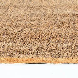 Rund matta - Celina Natural Cotton Shaggy (brun/orange)