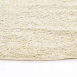 Rund matta - Celina Natural Cotton Shaggy (offwhite/beige)